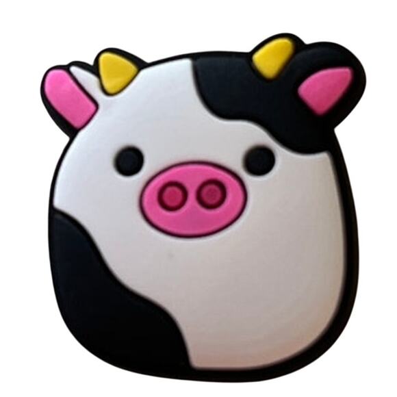 Croc Jibbitz | Squishmallows Conner the Cow Black and White Charm | Cute Gift - Picture 2 of 4